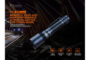 Fenix C7 High-performance Rechargeable LED Flashlight - 3000 Lumens