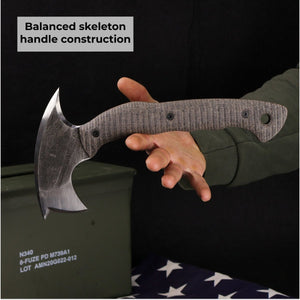 Compact tactical tomahawk with polymer composite handle