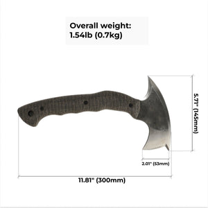 Compact tactical tomahawk with polymer composite handle