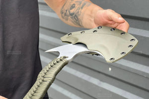 Tactical handmade tomahawk axe with paracord